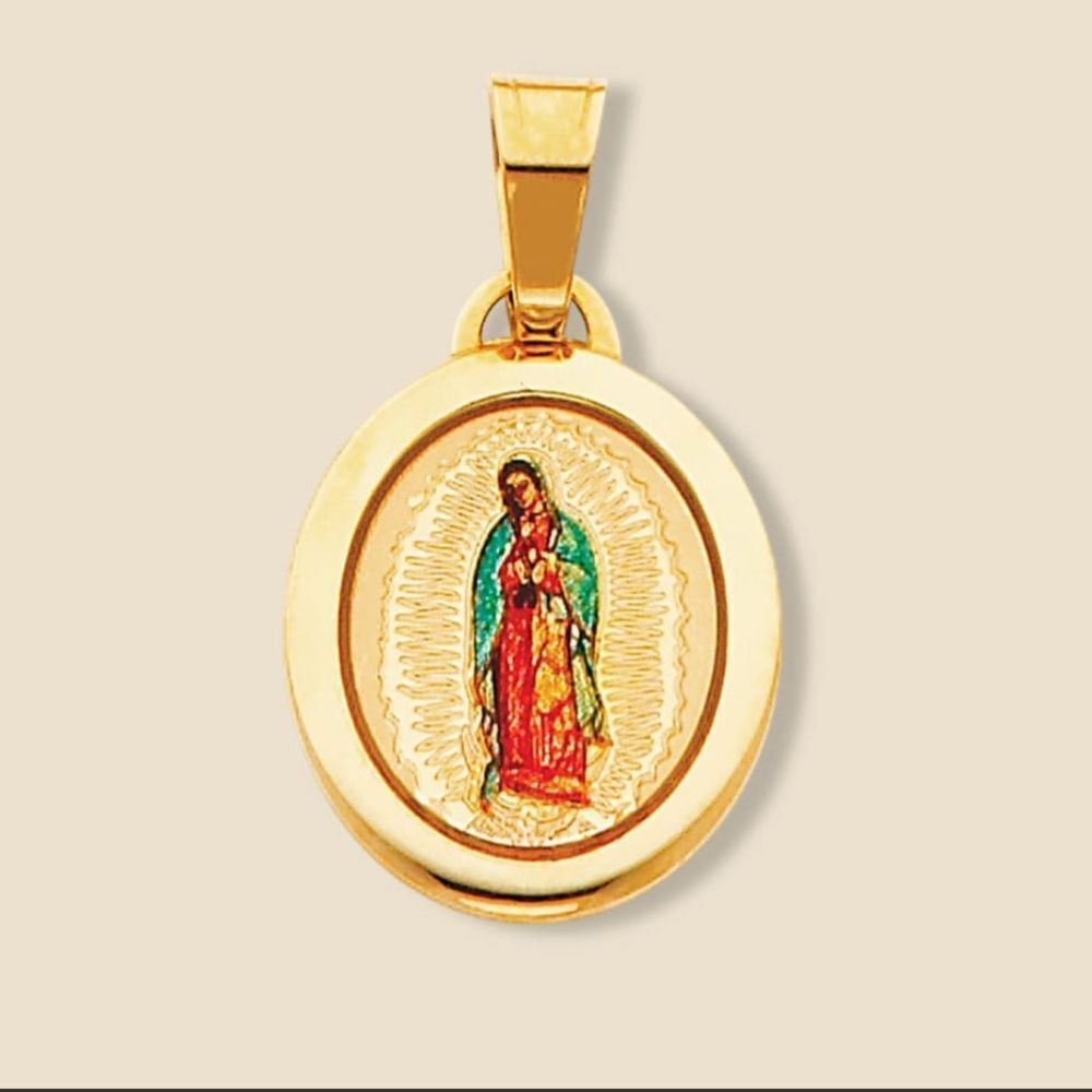 Guadalupe Virgin Mary 14k Solid Gold Pendant | perfect gift | faith | Guadalupe